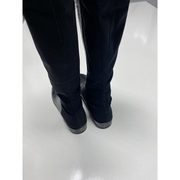 Stuart Weitzman 5050 Over The Knee Boot Black Leather Stretch Elastic Ba… - Picture 6 of 10